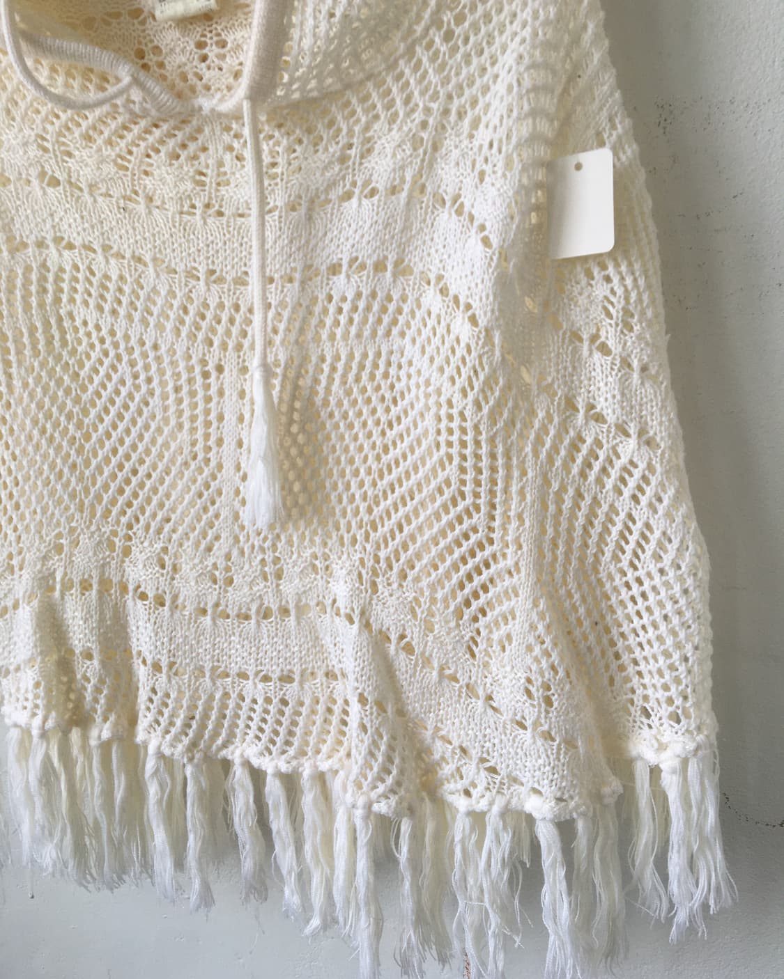 Fringe point hood crochet top 상품이미지4