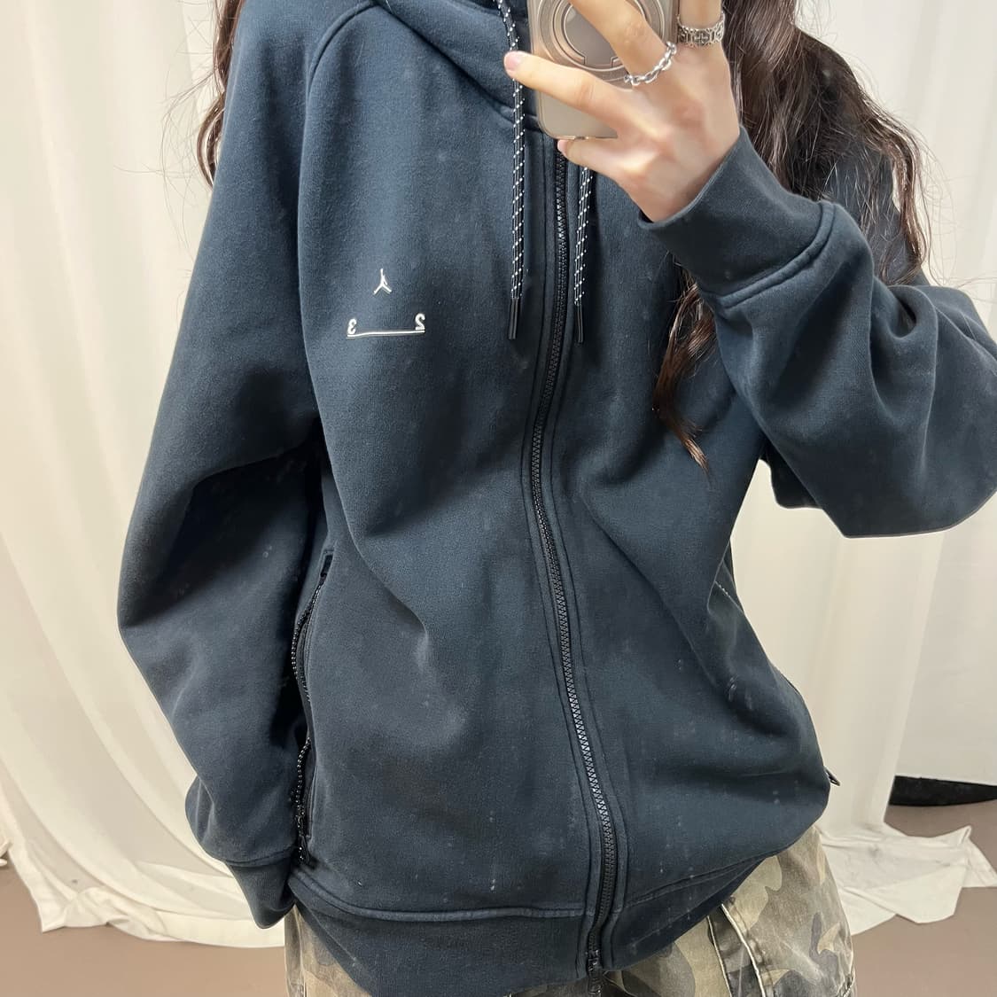 Jordan Black Engineered 2-way Hood Zipup 상품이미지3