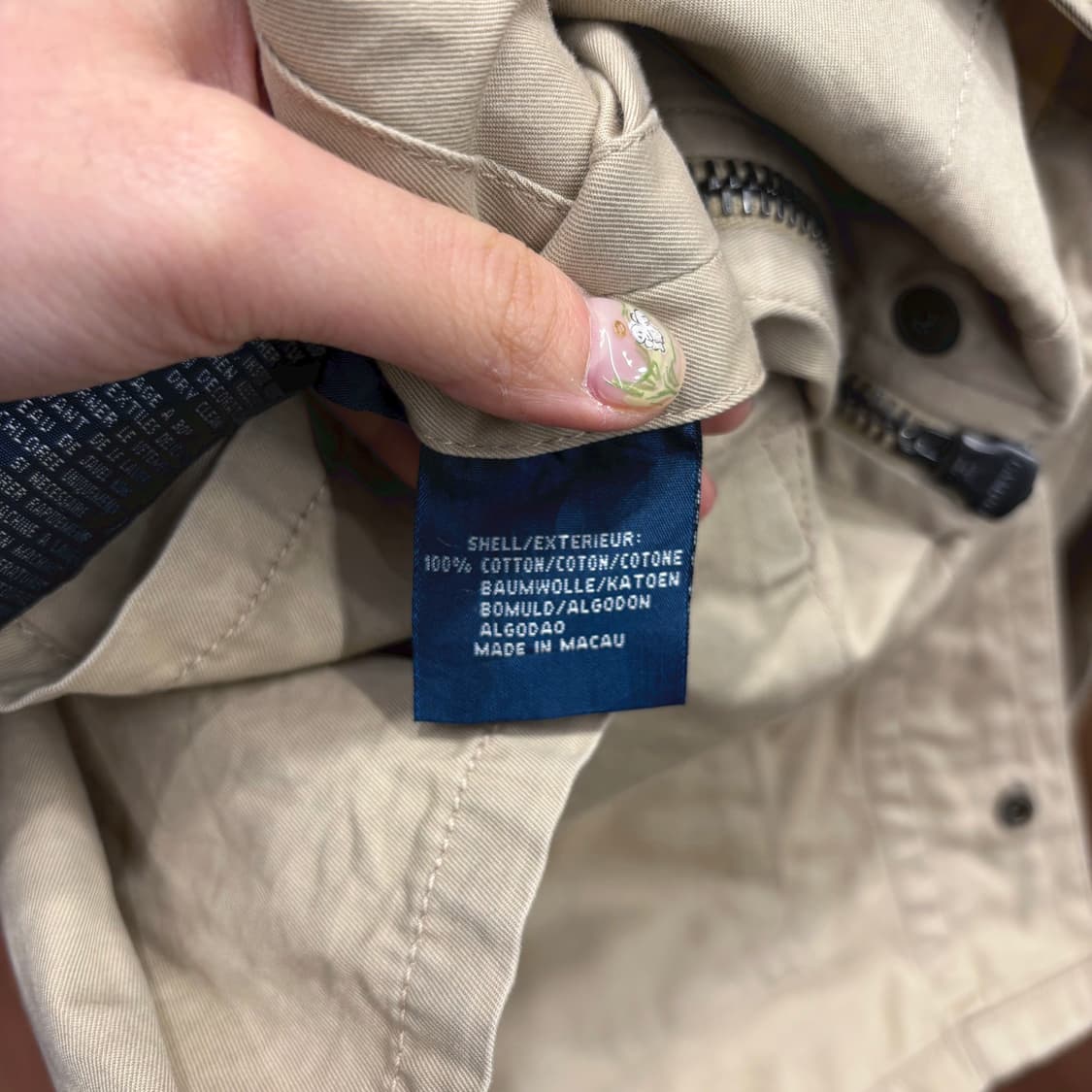 폴로 랄프로렌 코튼 퀄팅 필드 자켓 벨트 스트랩 포켓 디테일 베이지 상품이미지7