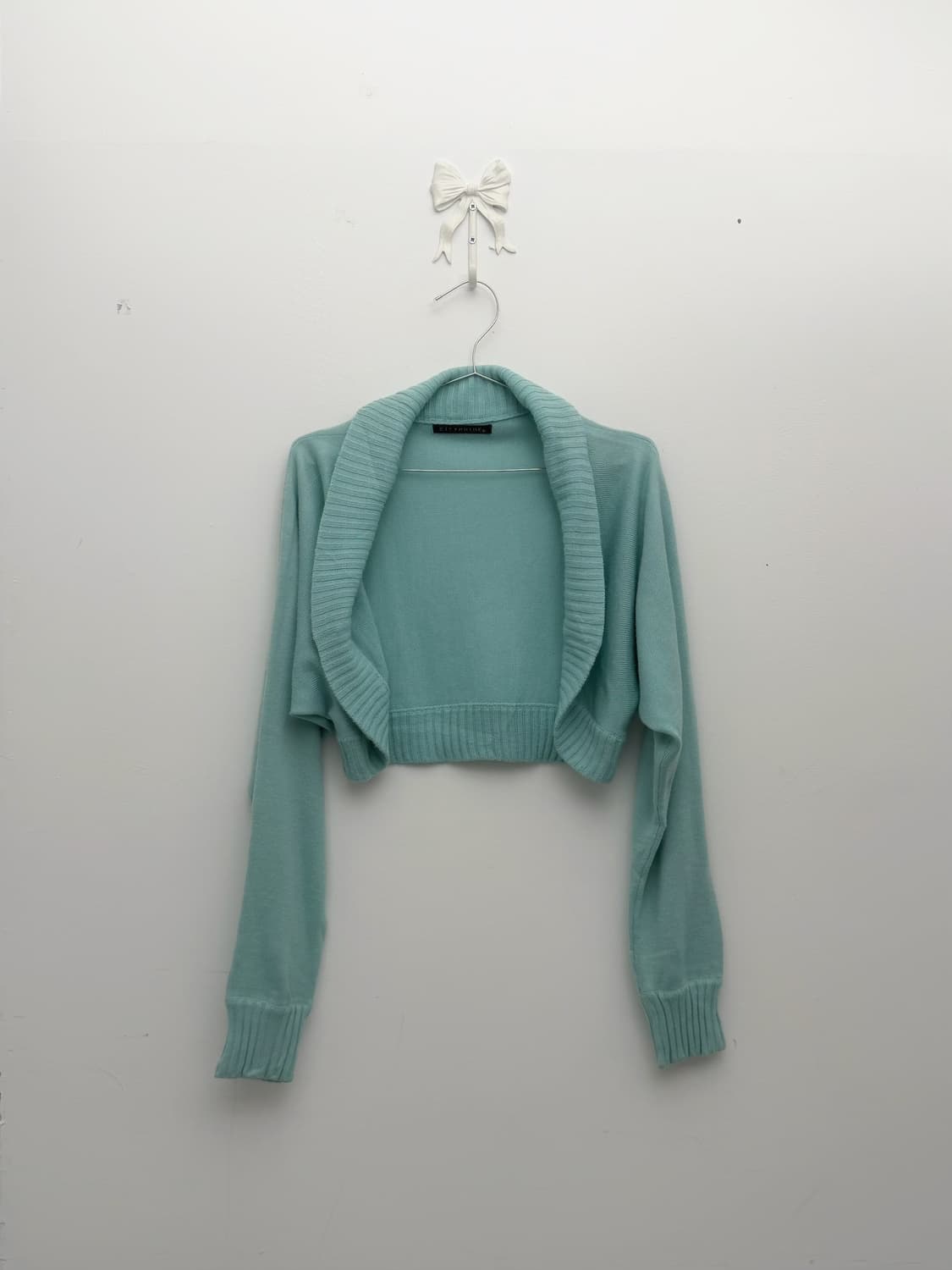 민트 울 크롭 볼레로 상품이미지4