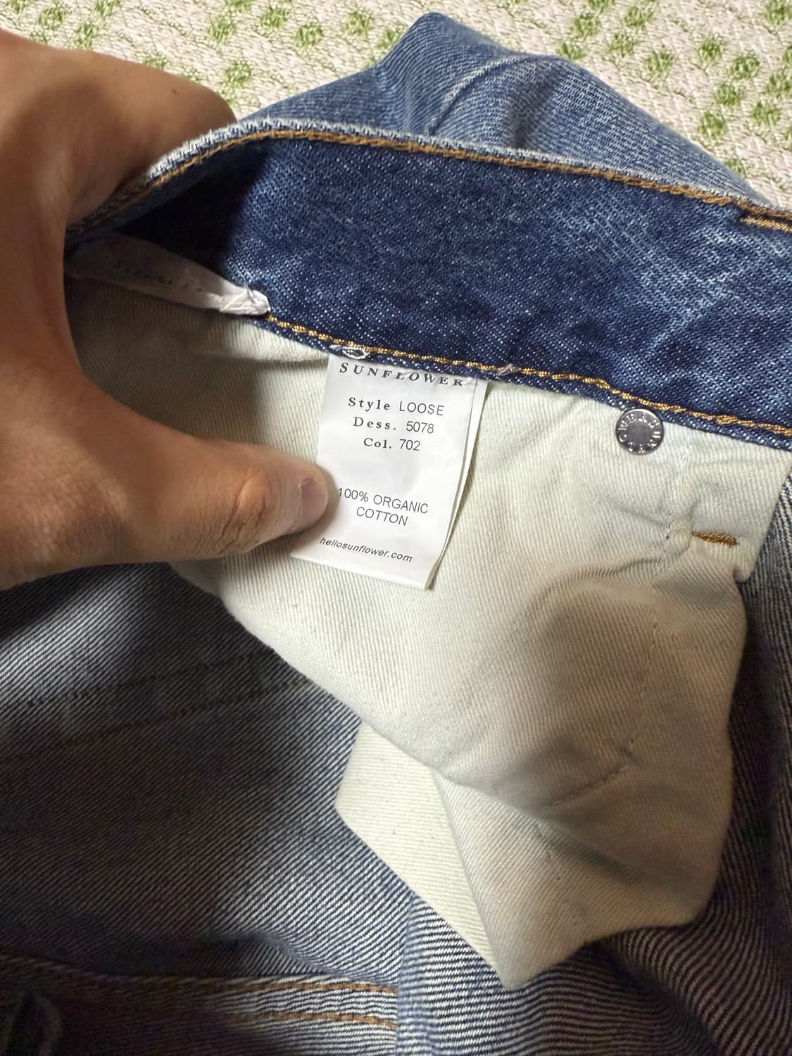 선플라워 루즈핏 미드 블루 31/32 상품이미지7