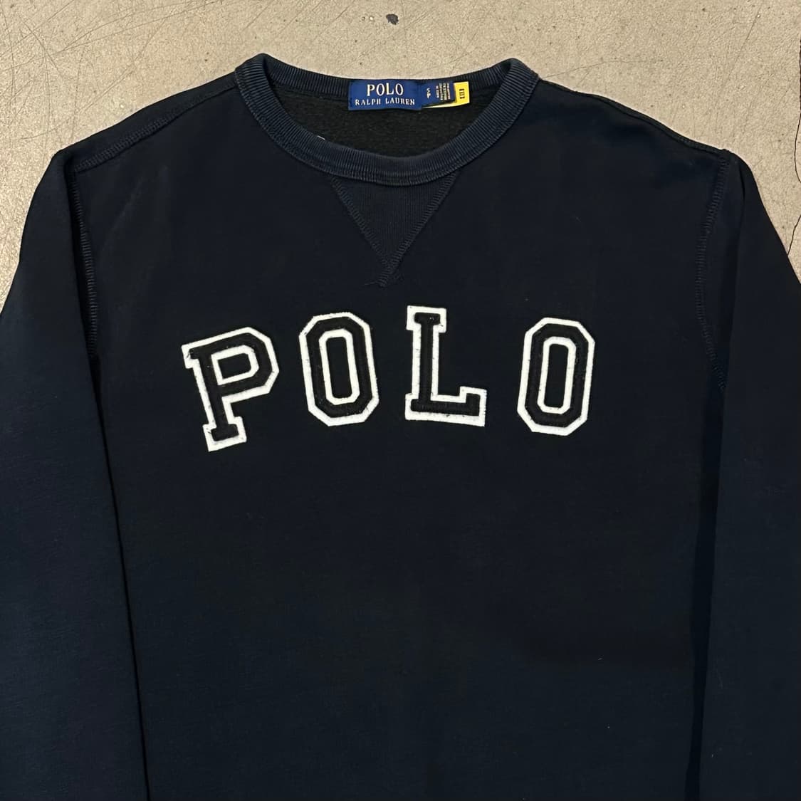 S 폴로랄프로렌 빅로고 블랙 기모 맨투맨 상품이미지1