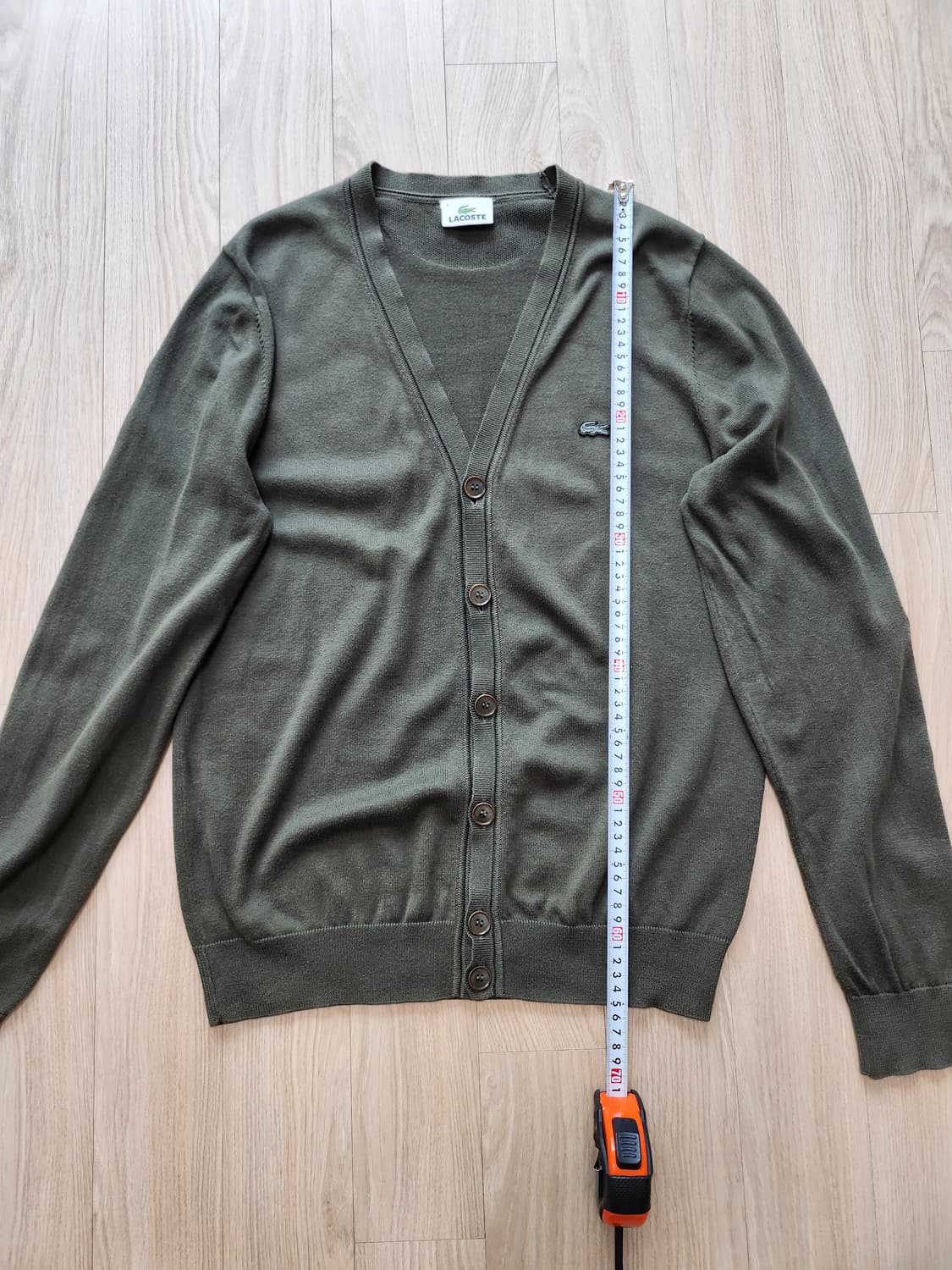 라코스테 브이넥가디건 (3 상품이미지6