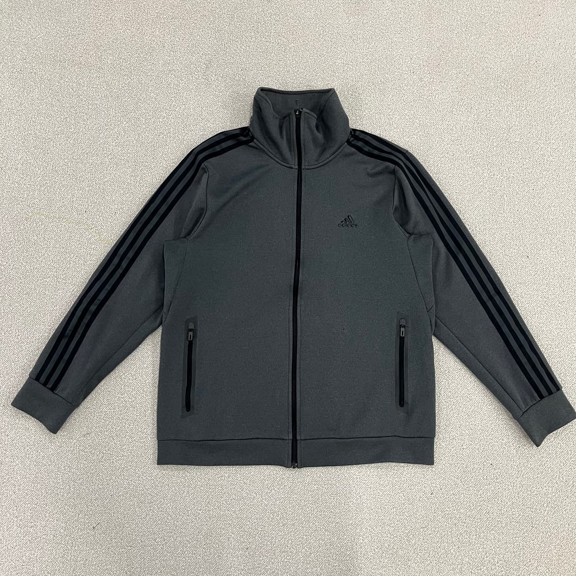 [실측확인] 아디다스 그레이 집업 져지 자켓 0119M1 상품이미지1