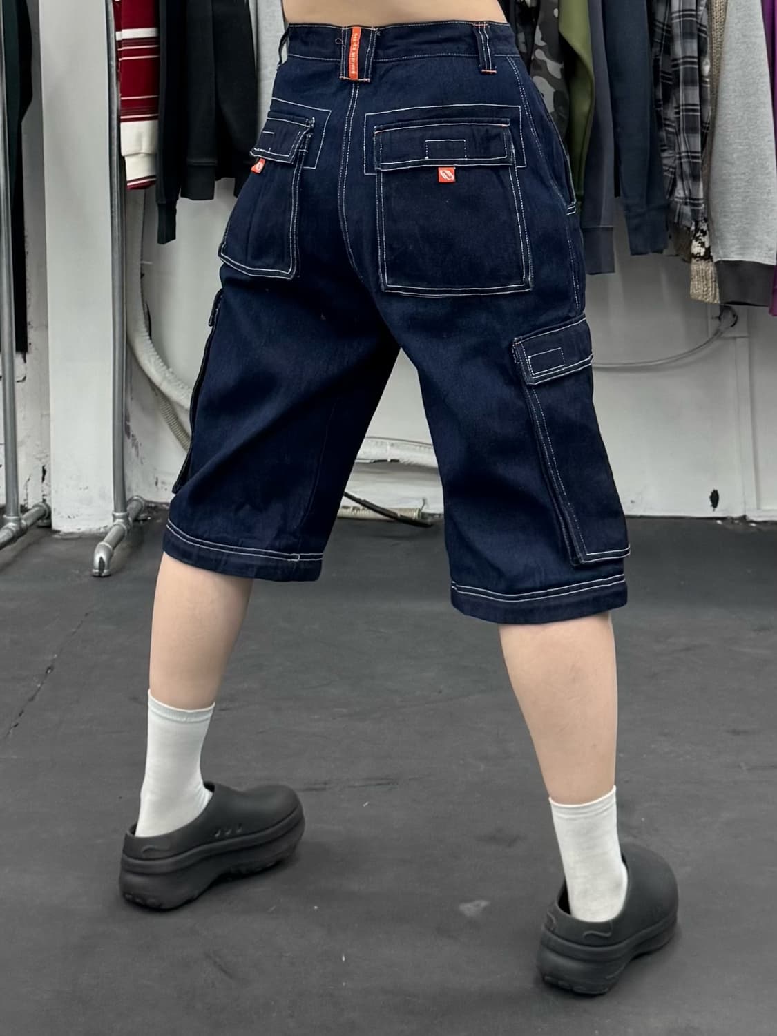 VTG 스티치 데님 카고 반바지 상품이미지4