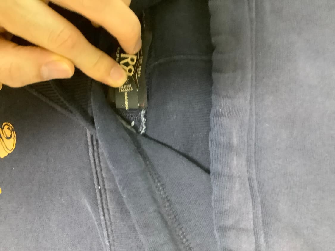 L RRL 더블알엘 그래픽 가먼트다이 네이비 후드티 상품이미지6