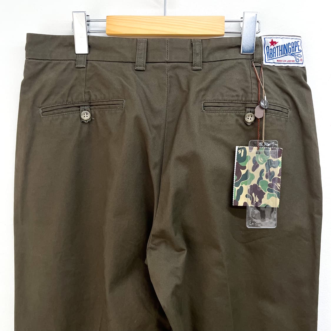 베이프 올리브 카키 코튼 치노 팬츠 상품이미지6