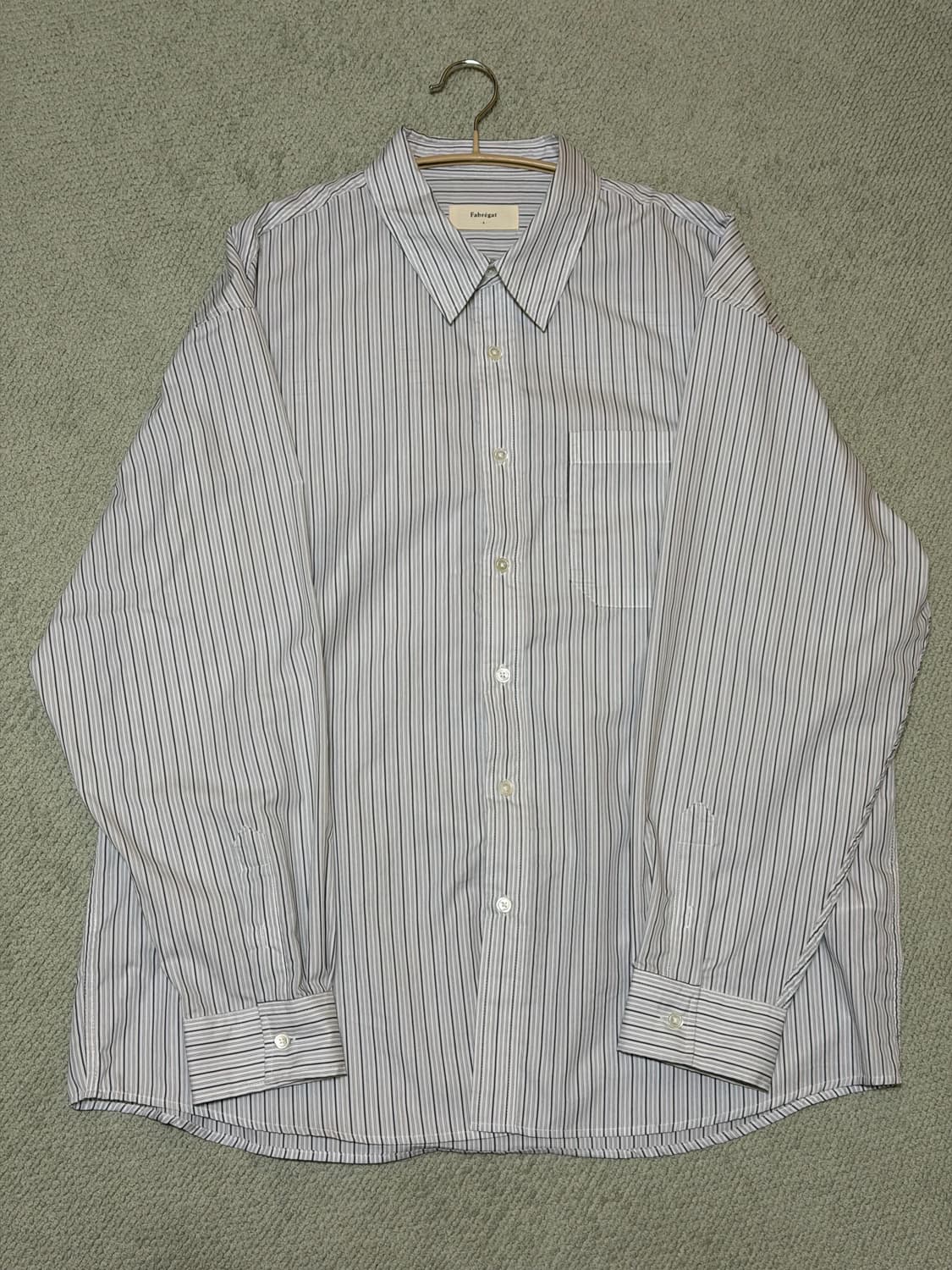 파브레가 안토니 스트라이프 셔츠 아이보리 4사이즈 상품이미지2