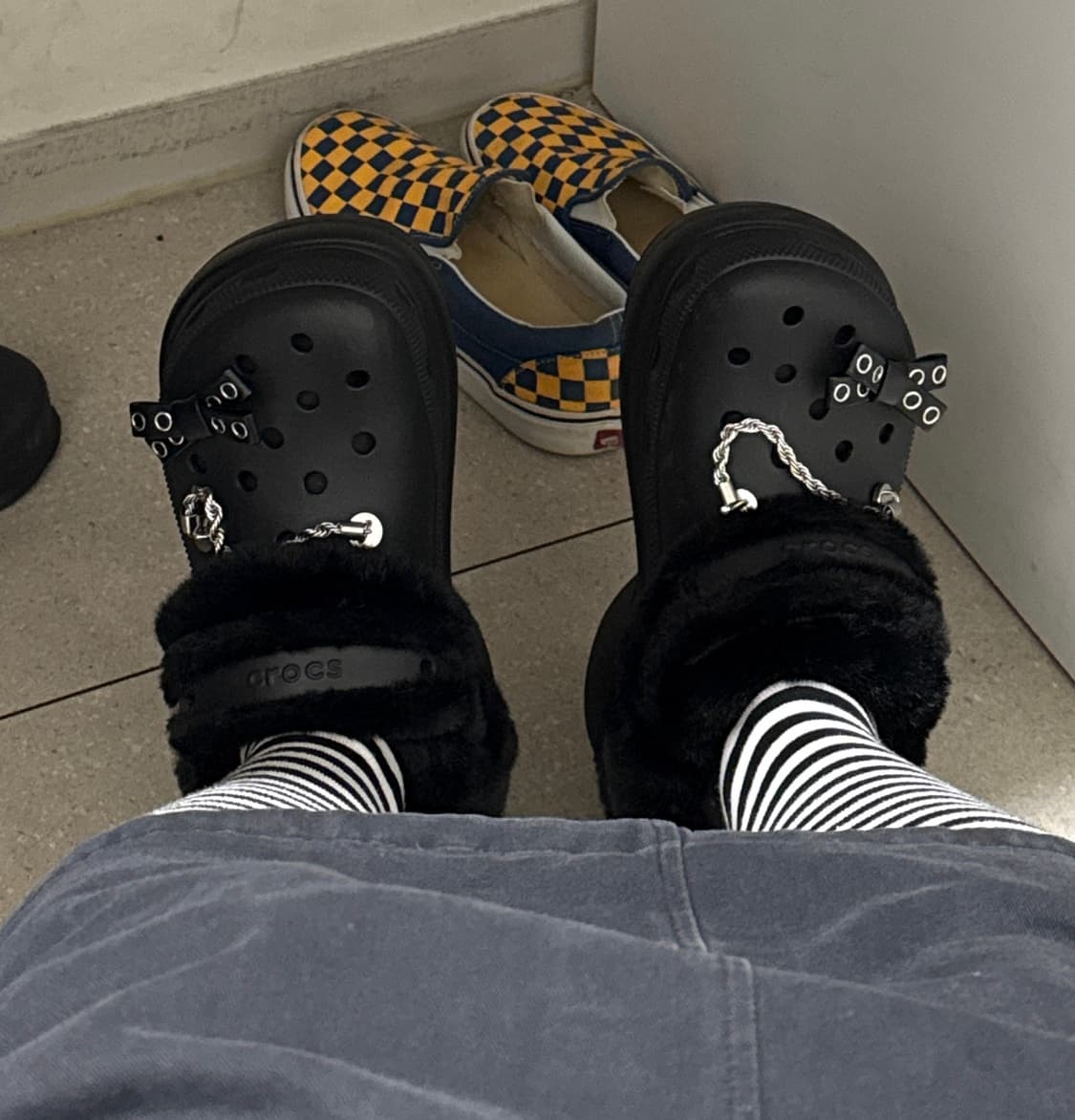 베이 라인드 클로그 크록스 240 (잠깐 1회 착용) 일본 갸루 상품이미지3