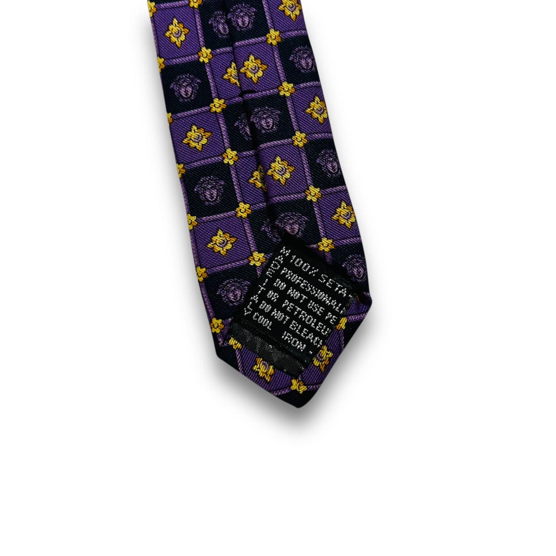 지아니 베르사체 90s 골드 메두사 고딕 퍼플 실크 넥타이 상품이미지7