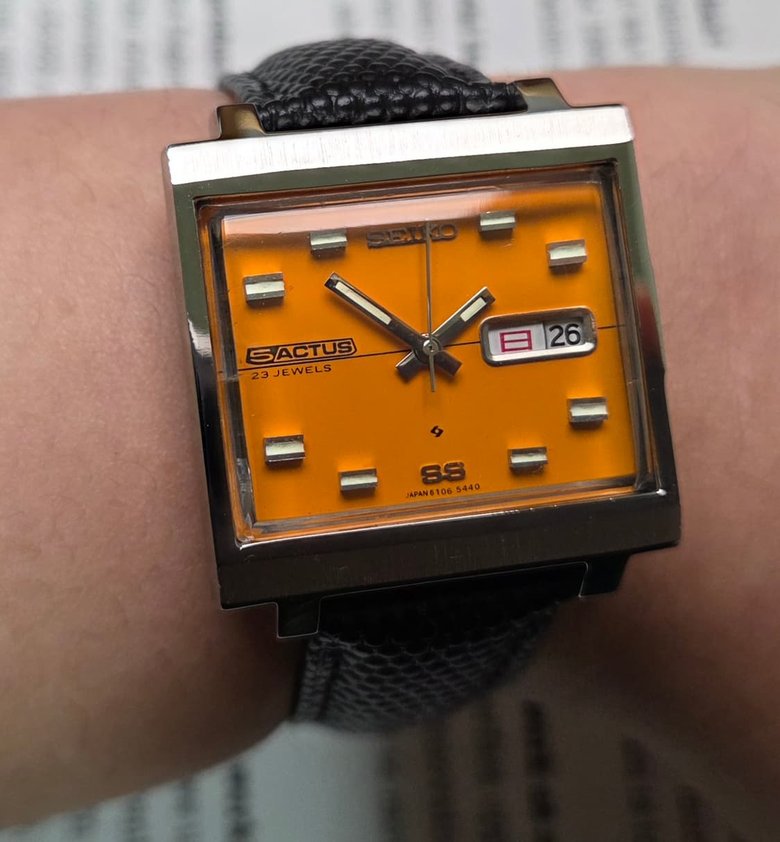 빈티지 세이코 액투스 SS 테레비 진노랭이 한자 데이데이트 오토매틱 상품이미지10