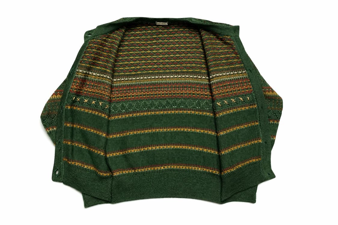 JPN 80s~90s 일본 빈티지 레트로 모리걸 노르딕 패턴 니트 가디건 상품이미지3