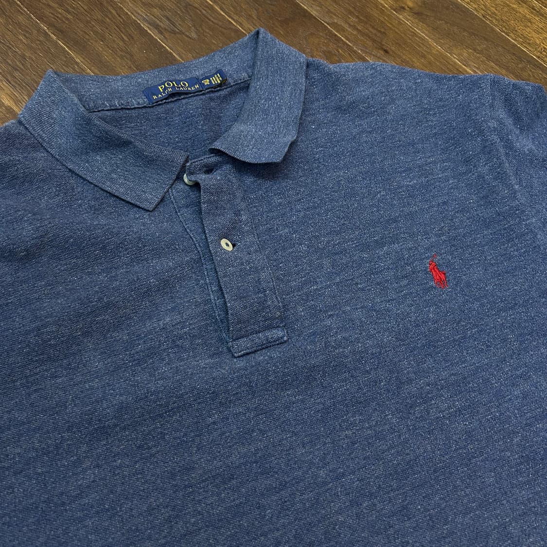 Polo RalphLauren 블루그레이 워싱 PK셔츠 오버핏 카라티 상품이미지3