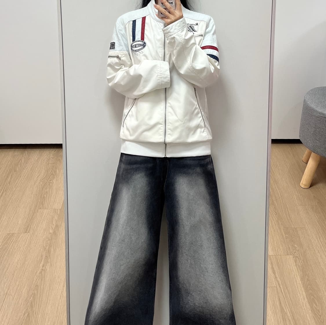 EXR Team 106 류시원 화이트 레이싱 자켓 상품이미지1