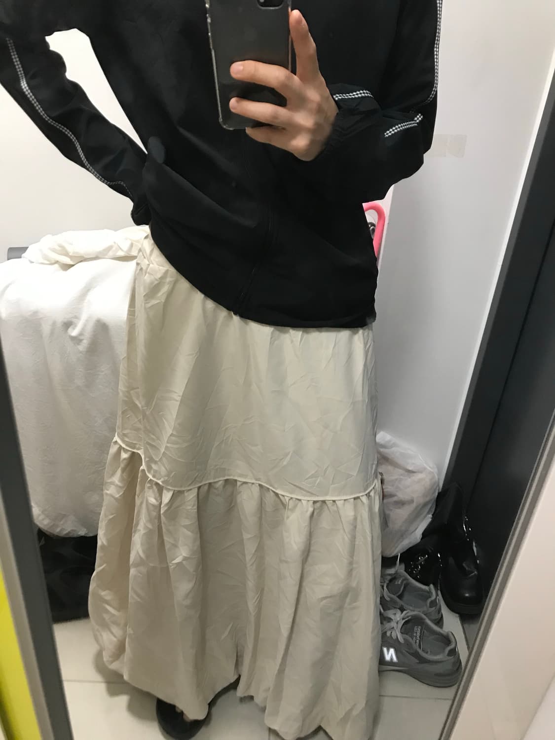 빈티지 호박 핏 롱 스커트 상품이미지4