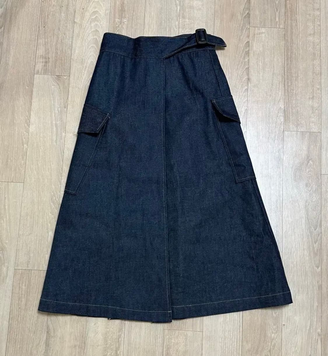 (새상품) 크롭 데님 후드&롱 스커트 셋업 상품이미지5