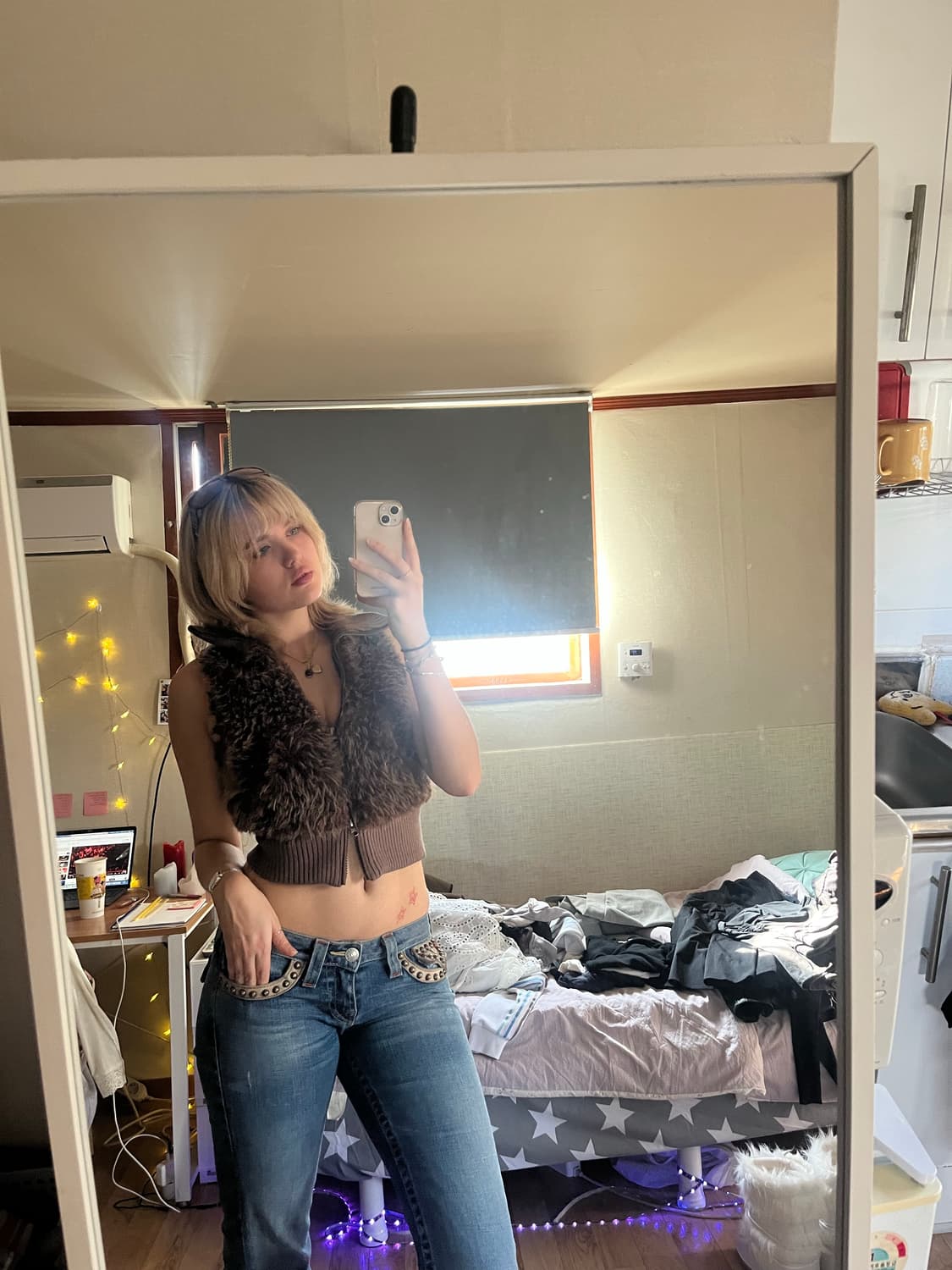 스컬프터 퍼 민소매 자켓 S (20일까지 구매가능함)  상품이미지1