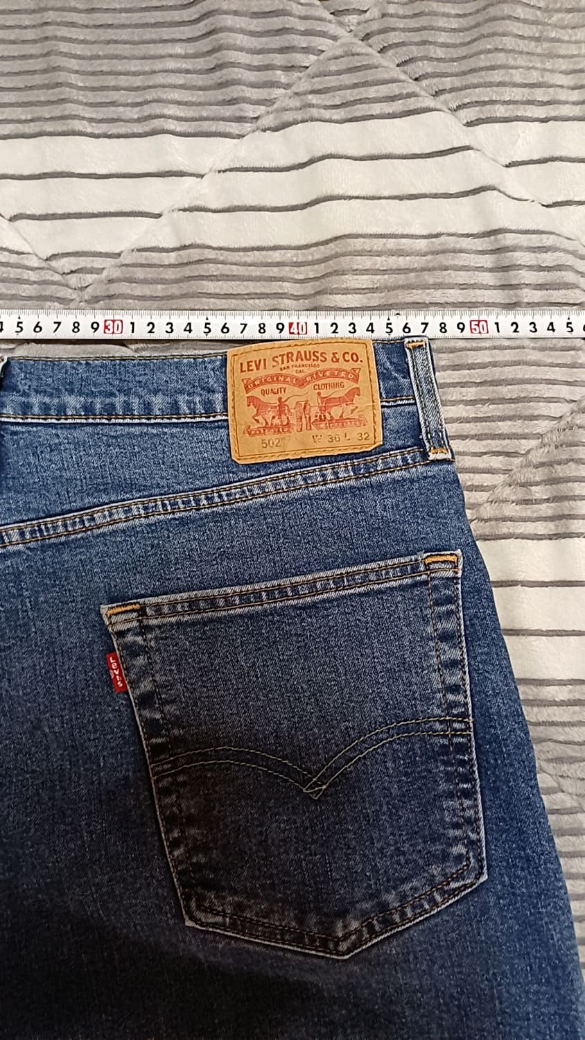 리바이스 502 미세한약기모 슬림스판청바지 36인치 기장108 상품이미지7