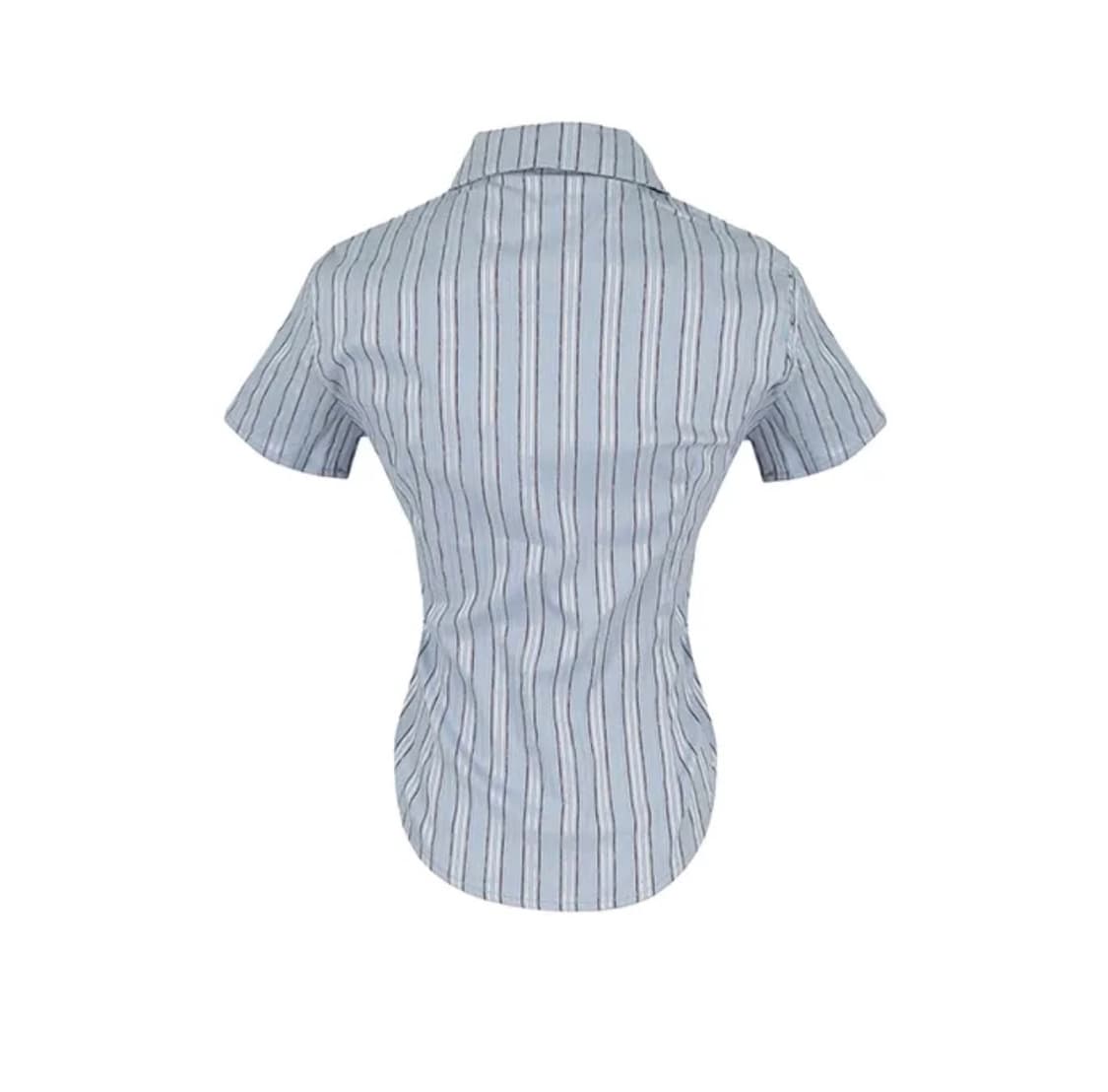 [새상품]타이 스트라이프 셔츠 블라우스 상품이미지3