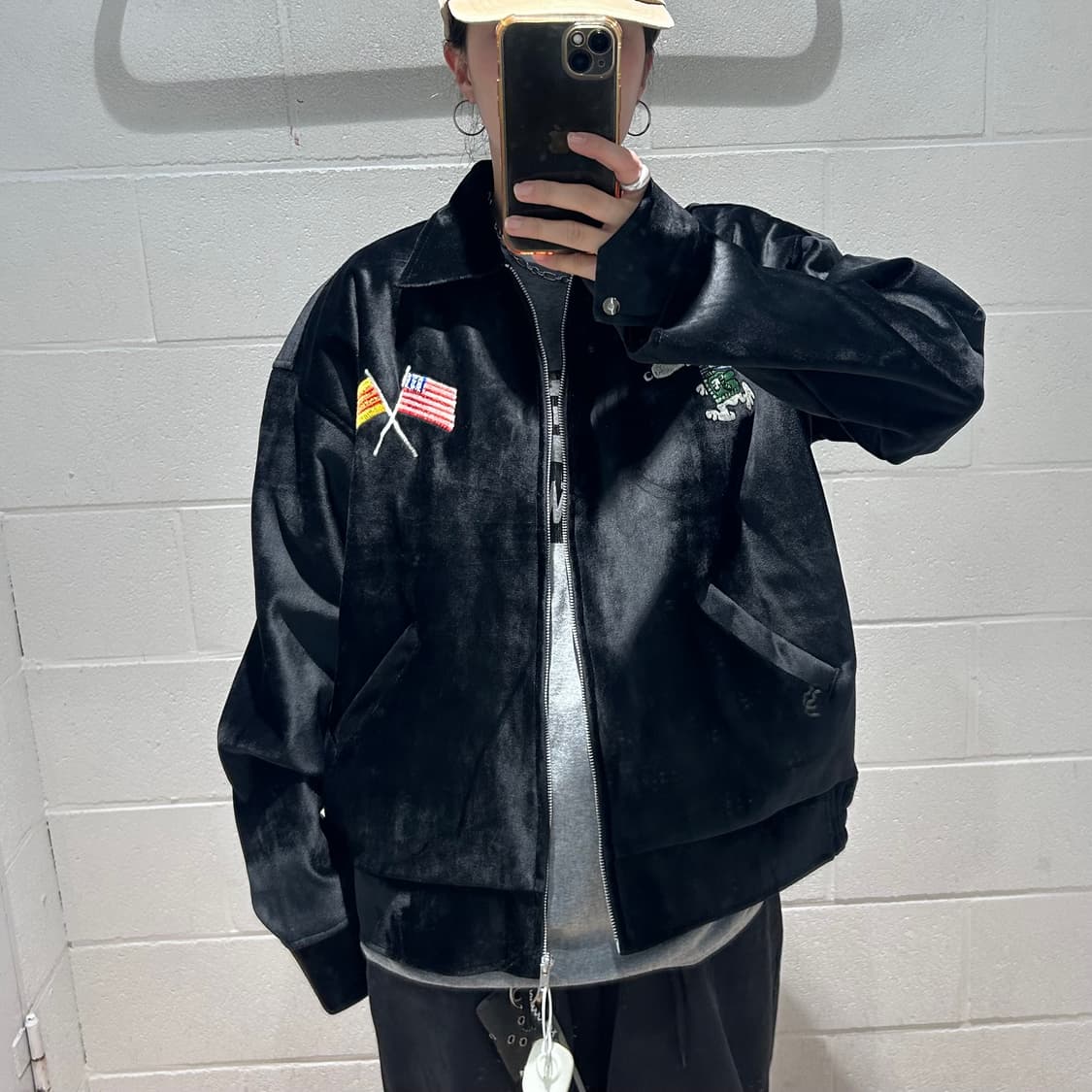 Vintage Snoopy Embroidery Velvet Jacket 상품이미지7