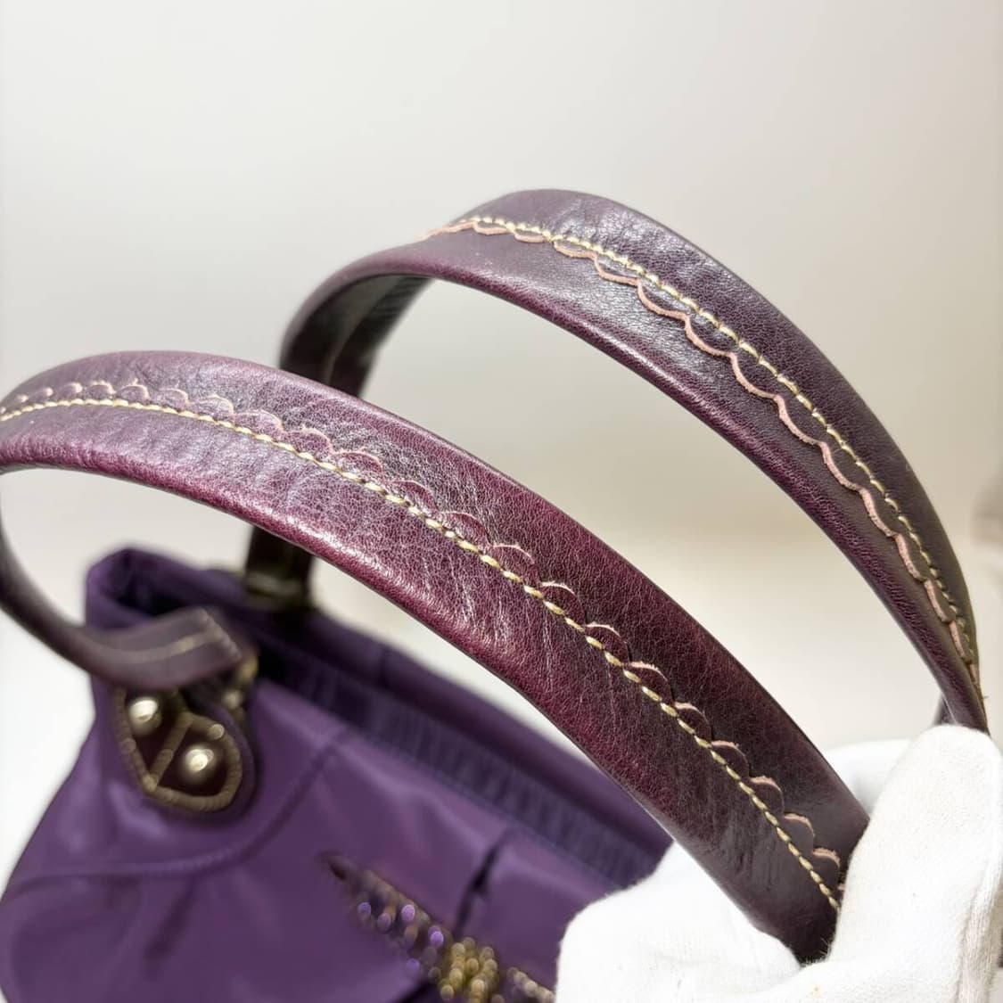 안나수이 나일론 퍼플 토트백 상품이미지5