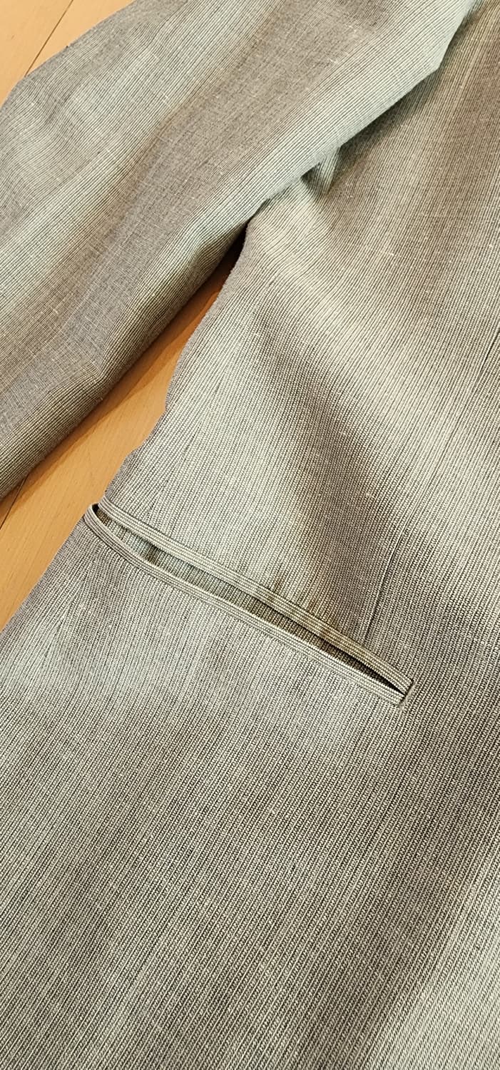 알레그리 베이지그린 울리넨 자켓 L~슬림XL 상품이미지9