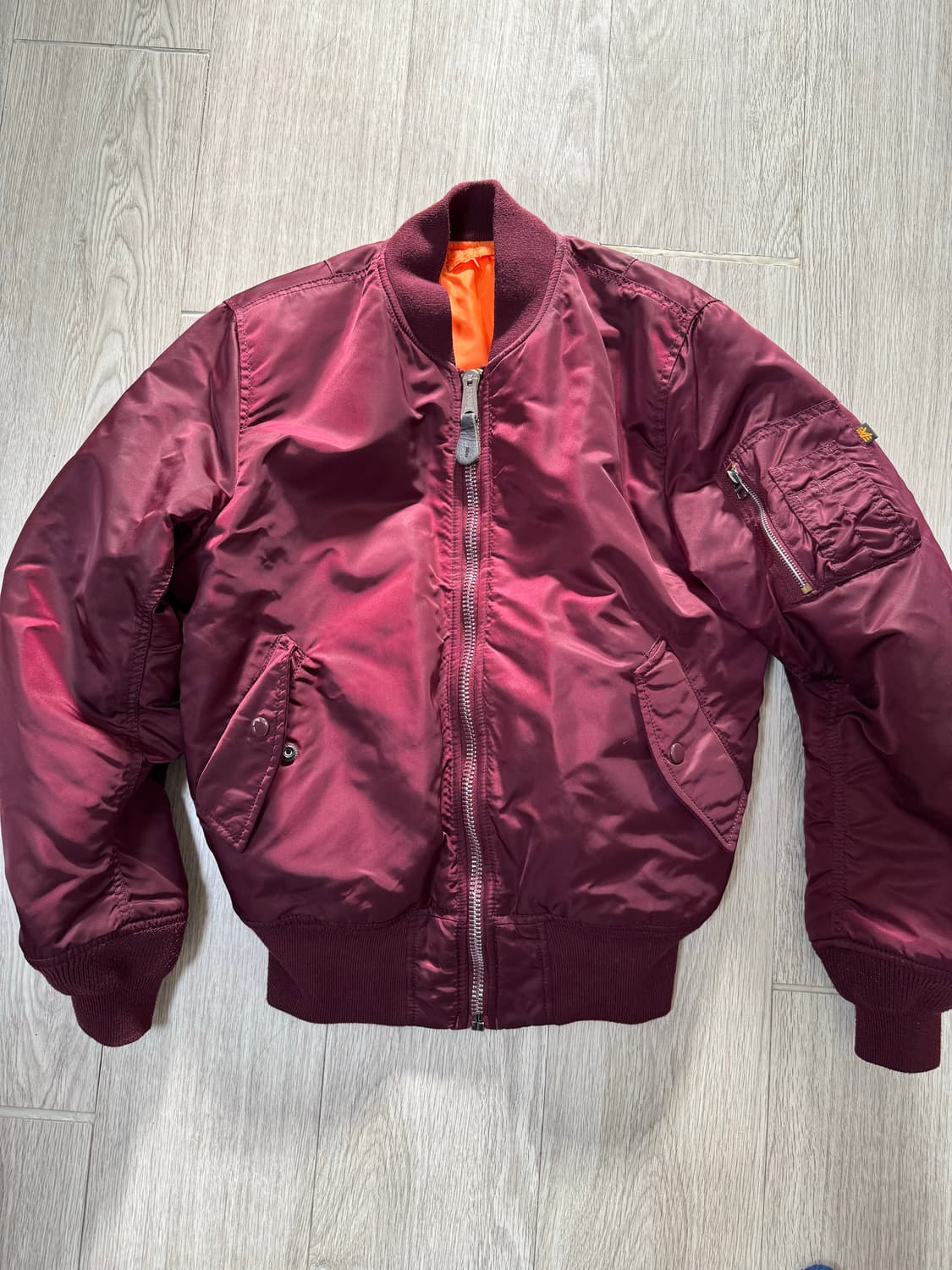 알파인더스트리 ma1 버건디 상품이미지2