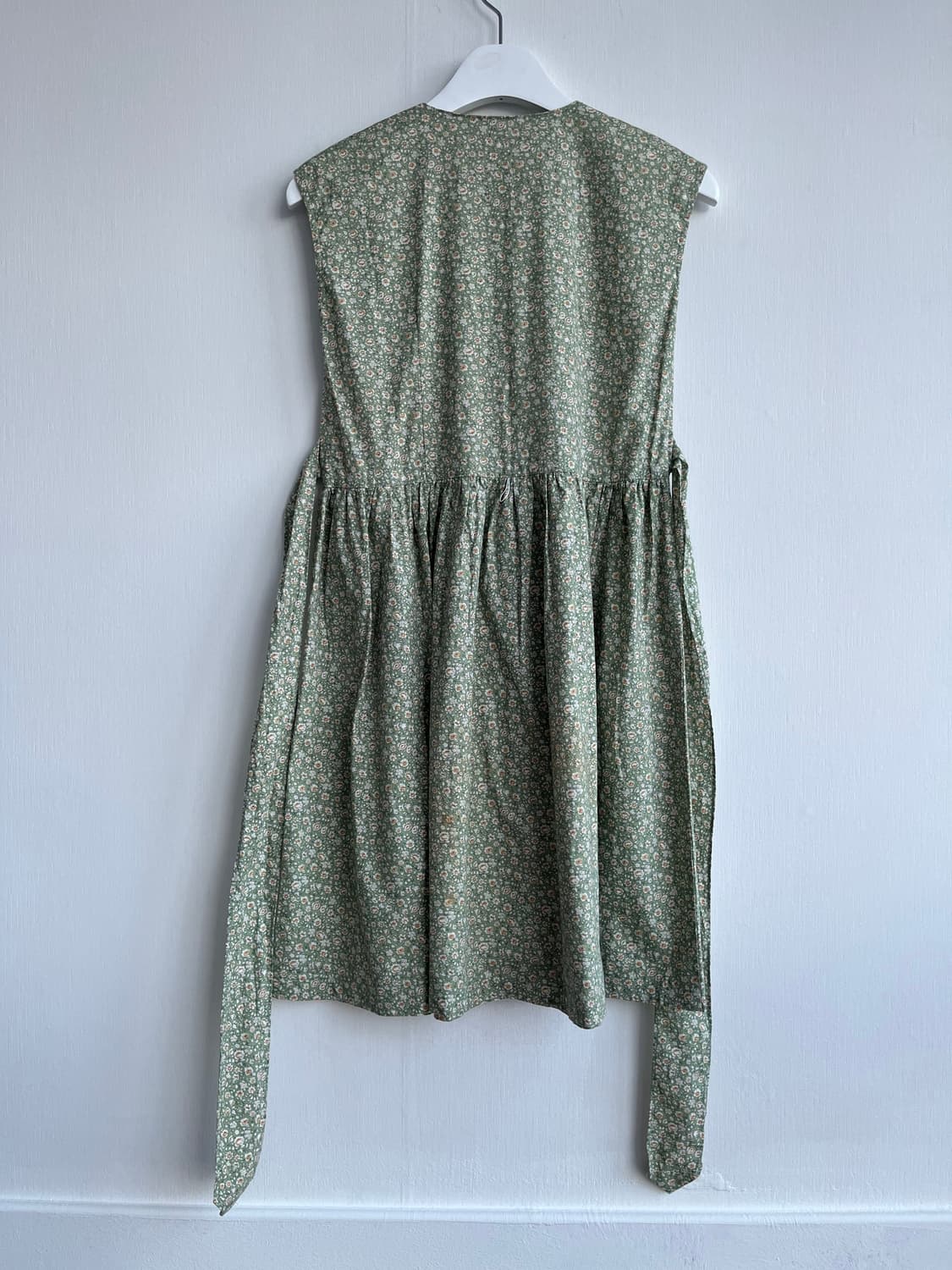 그린 플로럴 끈 원피스 상품이미지4