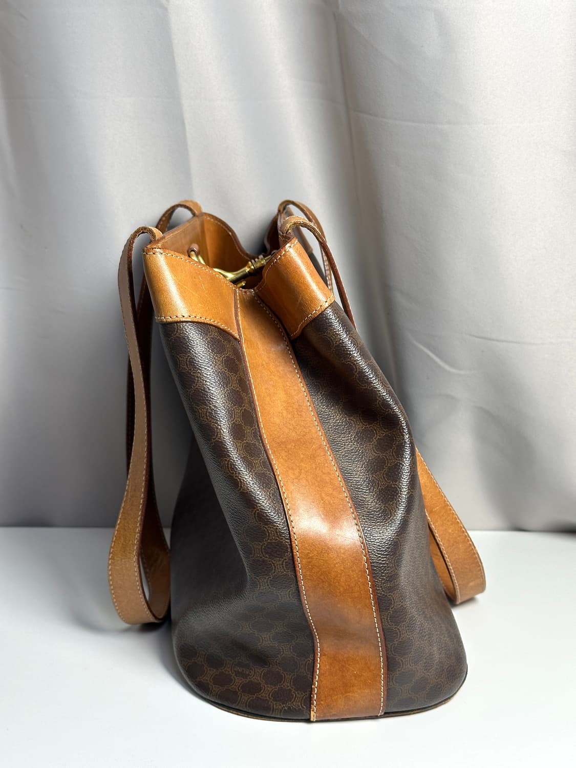 셀린느 빈티지 버티컬 숄더 토트백 남녀공용 상품이미지4