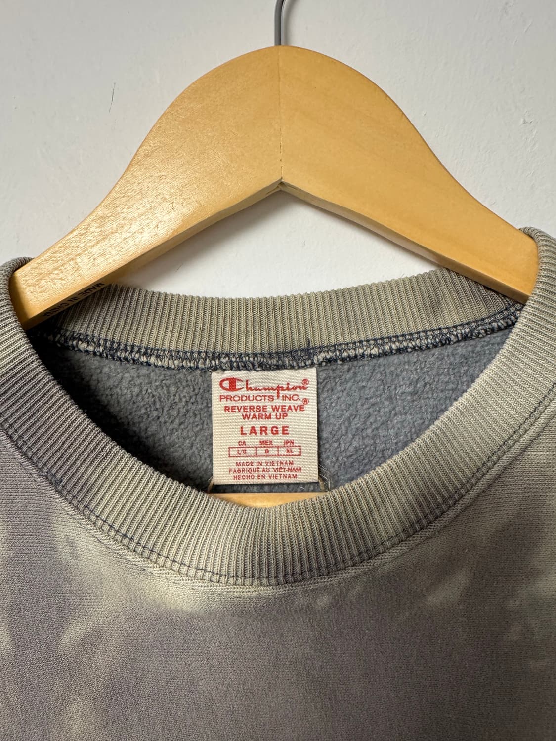 챔피온 빈티지 리버스위브 리메이크 리폼 타이다이 나염 크롭 기모 맨투맨 상품이미지3