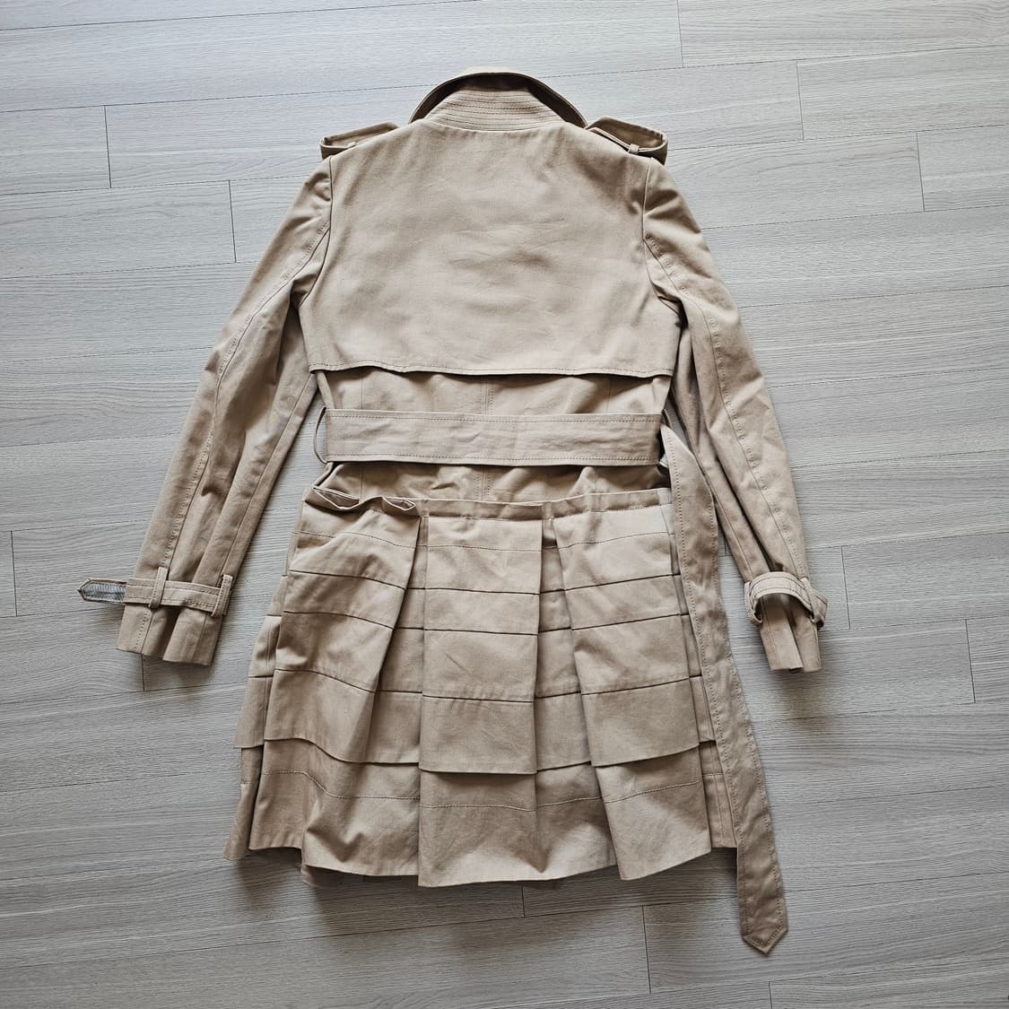 S 44 55) JILL by Jillstuart 트렌치 코트 베이지 간 상품이미지4