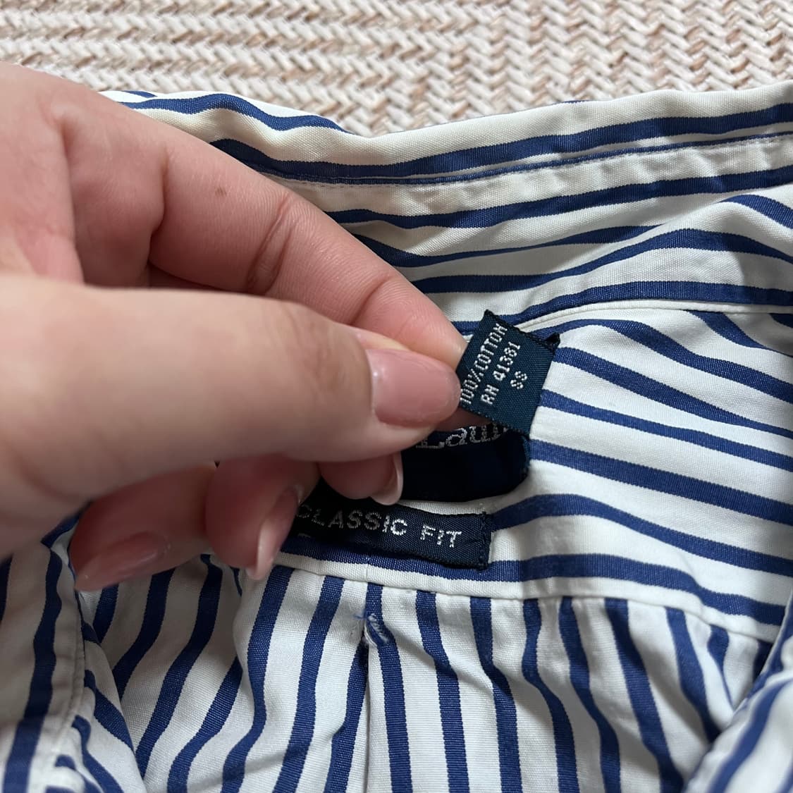 [정품] 폴로 네이비 / 옐로우포니 스트라이프 셔츠 [ 39-82 ] 상품이미지5