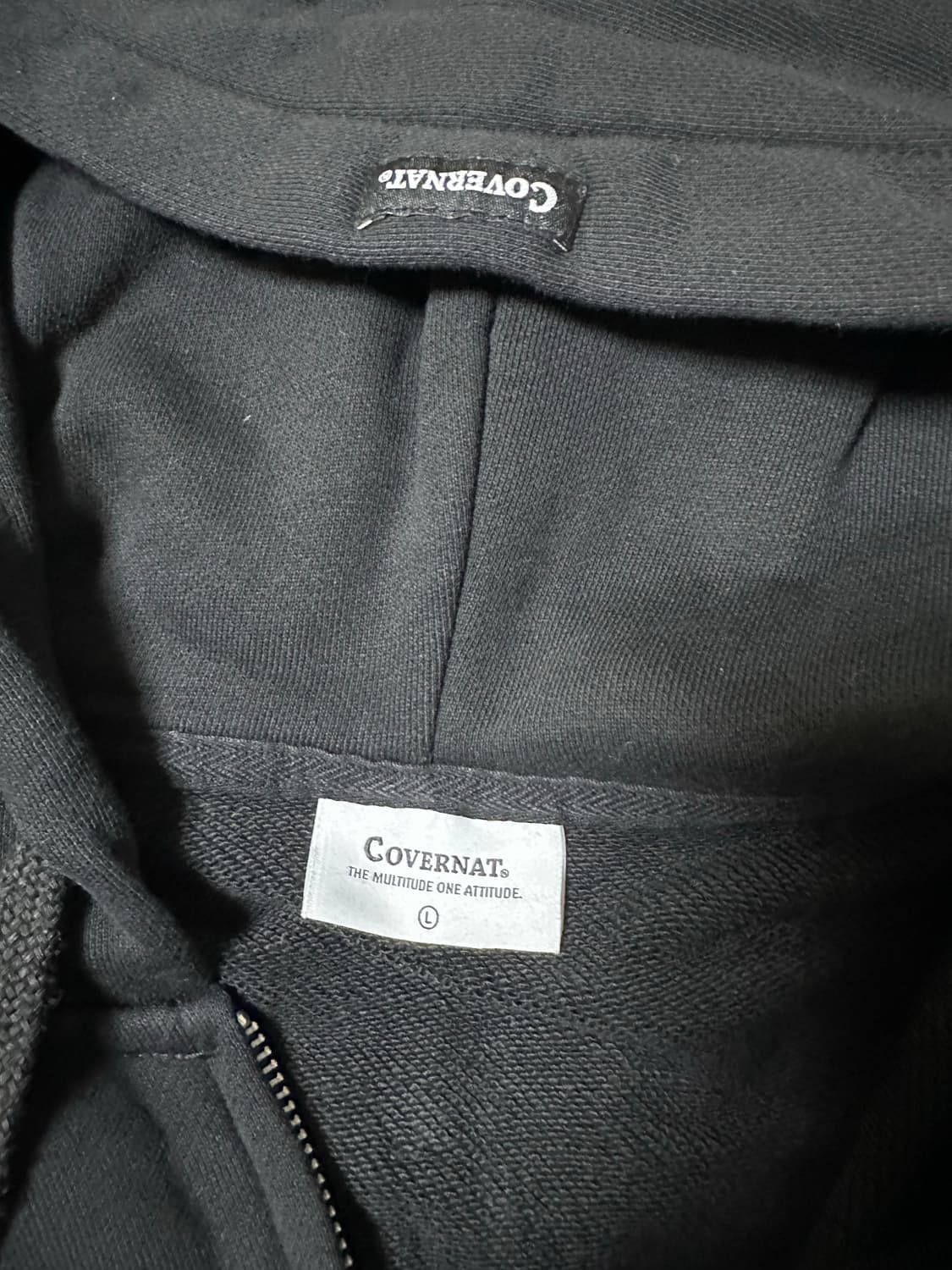 커버낫 블랙 후드 집업 상품이미지4