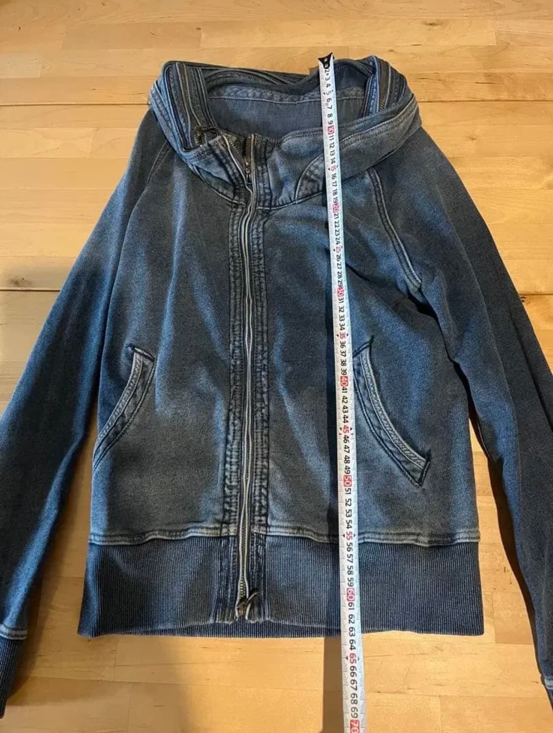 g.o.a 고아 후드집업 데님 블루 상품이미지4