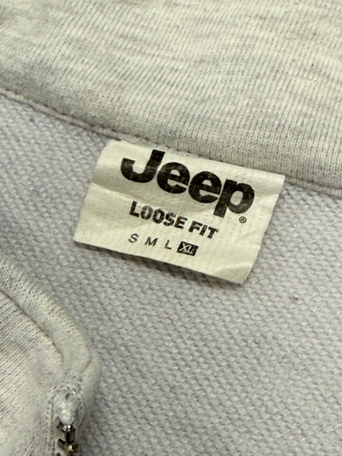 (XL) JEEP 지프 하프집 맨투맨 멜란지그레이 상품이미지4