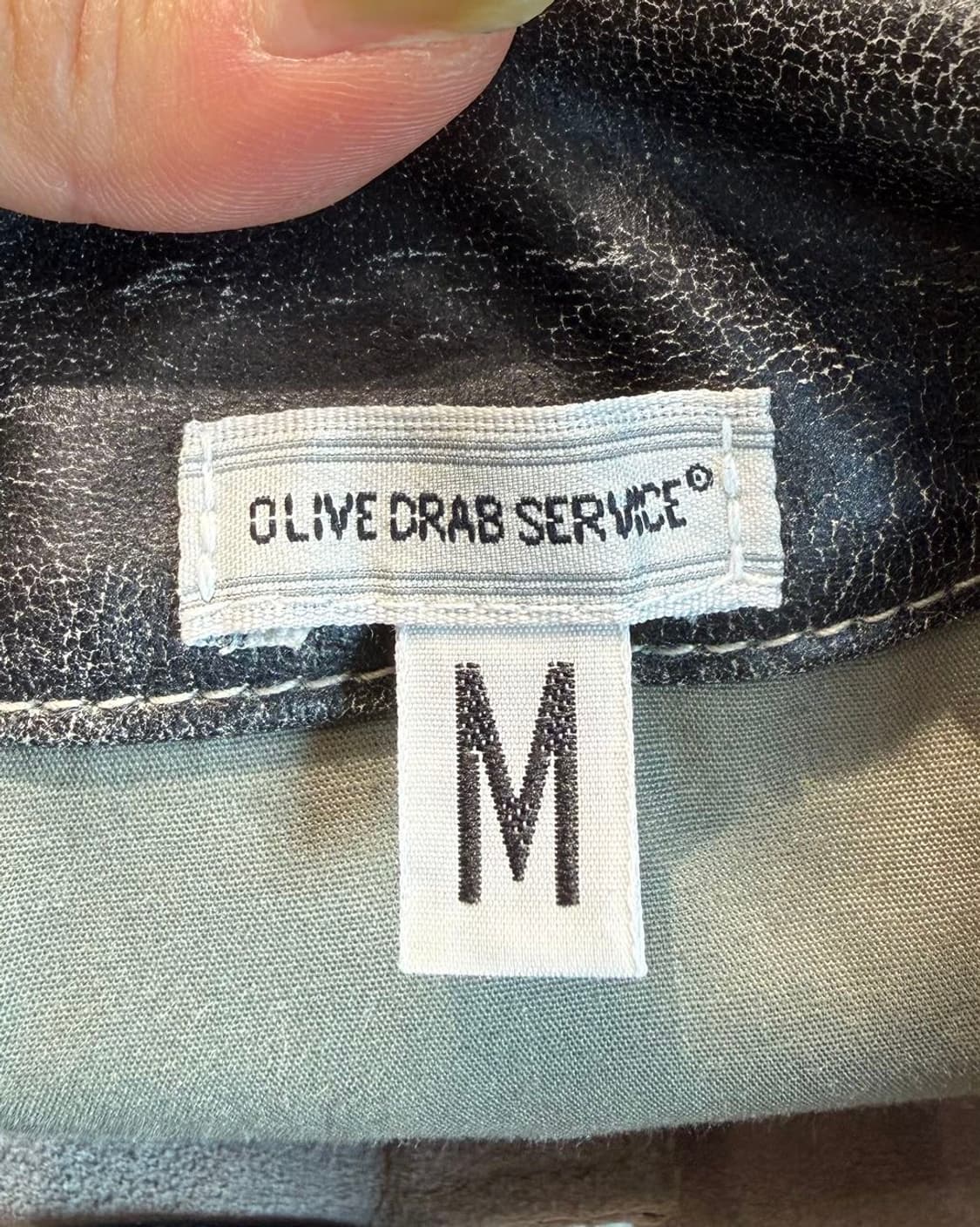 올리브 드랩 서비스 베이지 스웨이드 팻 트러커 자켓  상품이미지8