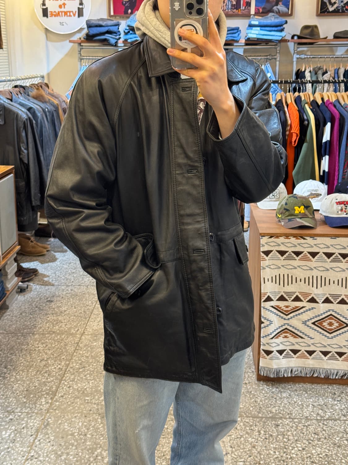 빈티지 레더 카코트(O54) 상품이미지5