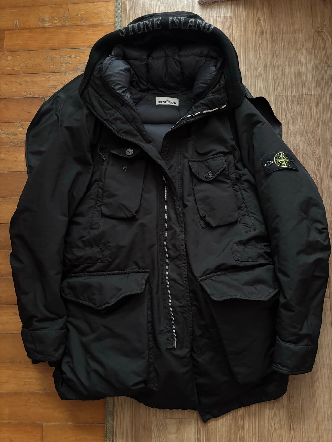 스톤아일랜드 다비드tc 롱패딩 블랙 xl 상품이미지1