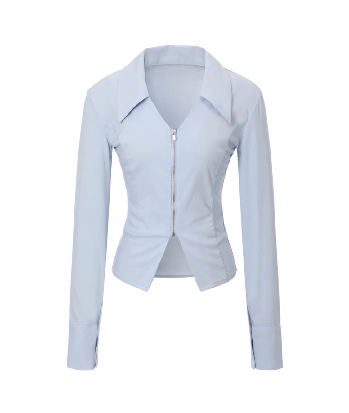 카키포인트 v집업 셔츠 블루 M 상품이미지1