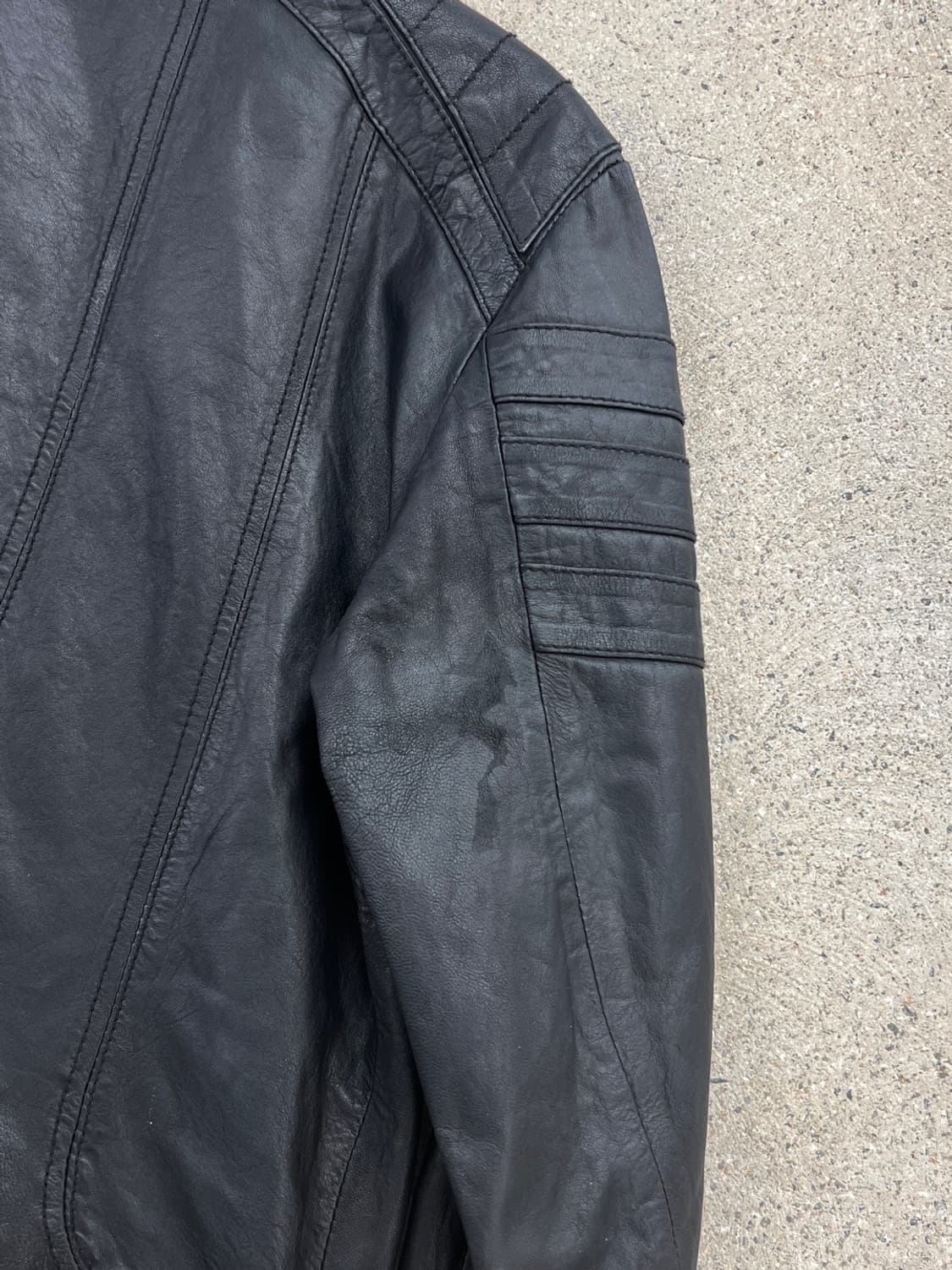 빈티지 램스킨 모토 바이커 레더 자켓 상품이미지9