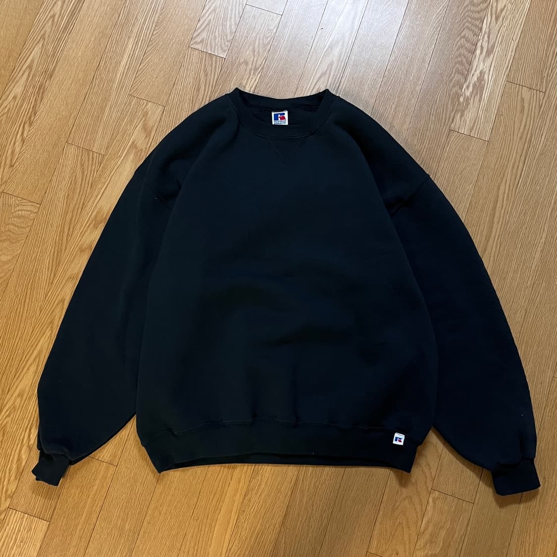 [XL] 90s 빈티지 러셀 맨투맨 블랙 상품이미지1