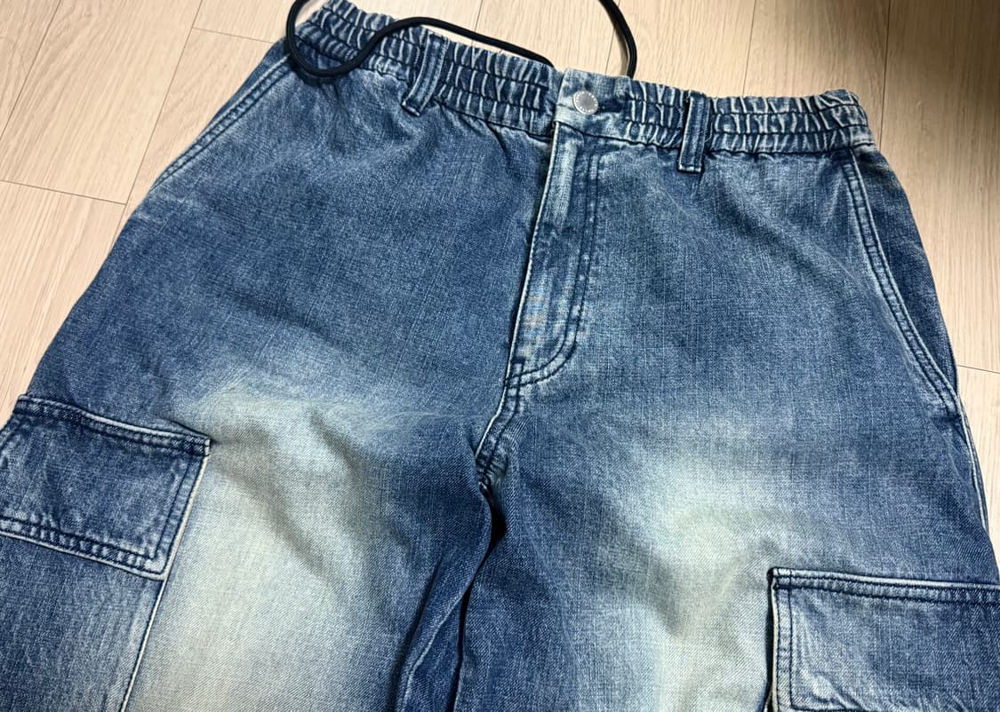 솔리드옴므(Solid Homme) 카고 밴딩 와이드 데님 46 상품이미지3