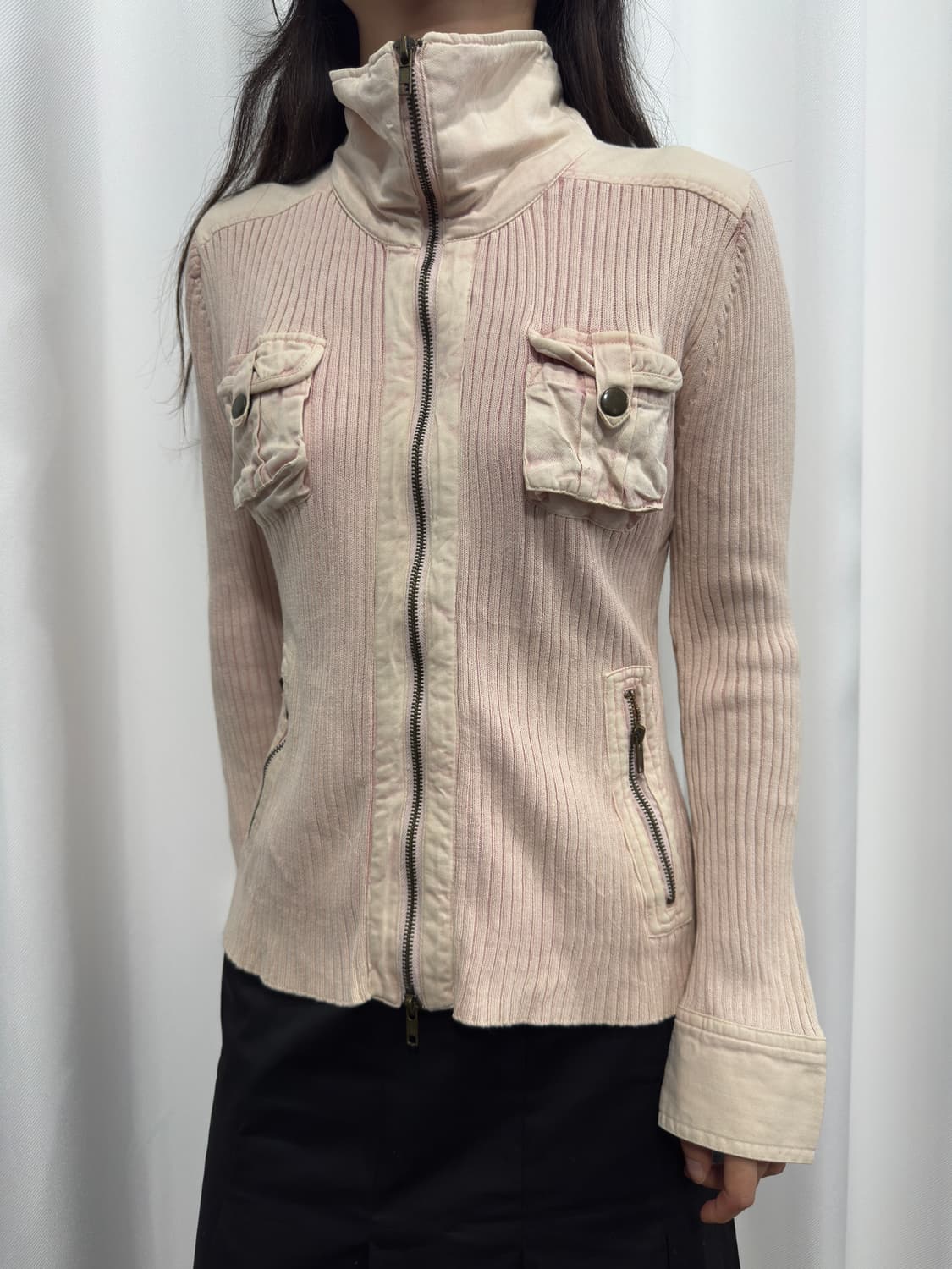 soft pink knit jacket 상품이미지2