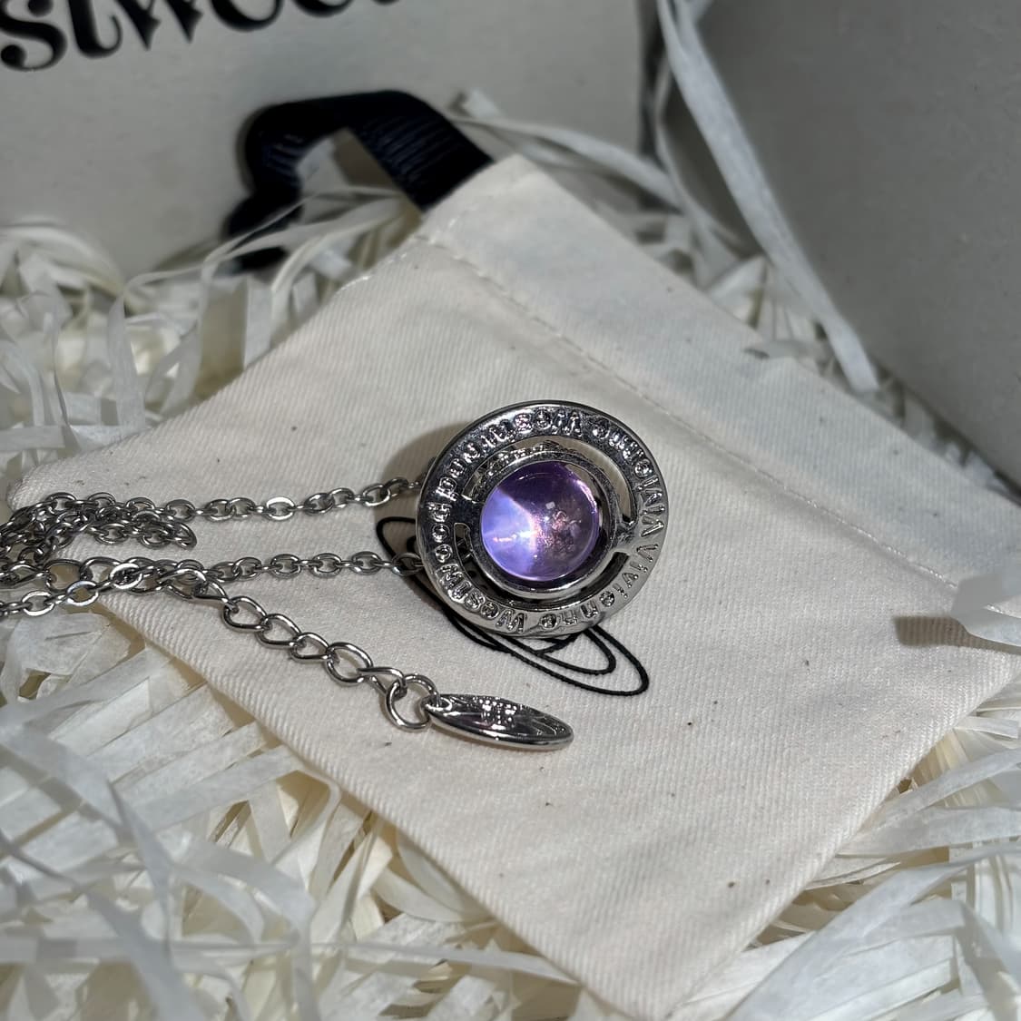 풀박스) 비비안웨스트우드 퍼플 오알비 펜던트 목걸이 상품이미지3