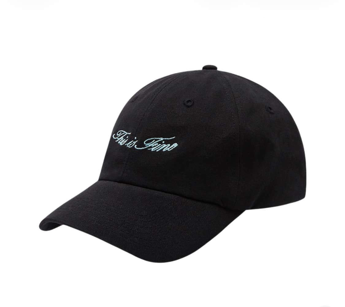 디스이즈파인(THIS IS FINE) 시그니처 볼캡 블랙 상품이미지1