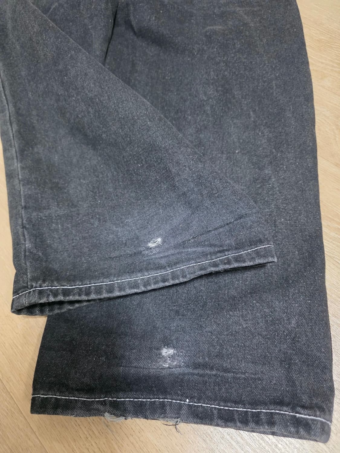 트릴리온 프론트 워싱 와이드 데님 팬츠 33 상품이미지9