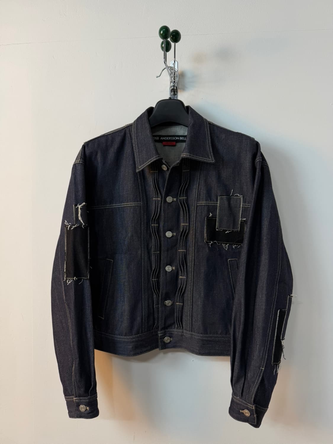 앤더슨 벨 패치워크 웨이브 턱 데님 자켓  상품이미지1