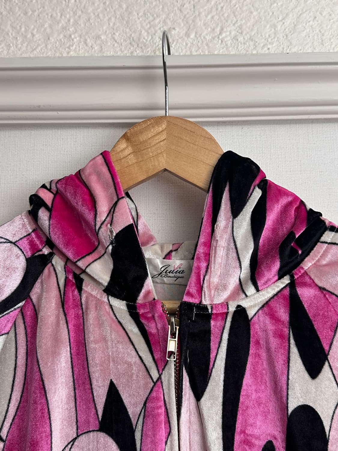 Julia Boutique 지오메트릭 벨루아 후드 집업 상품이미지9