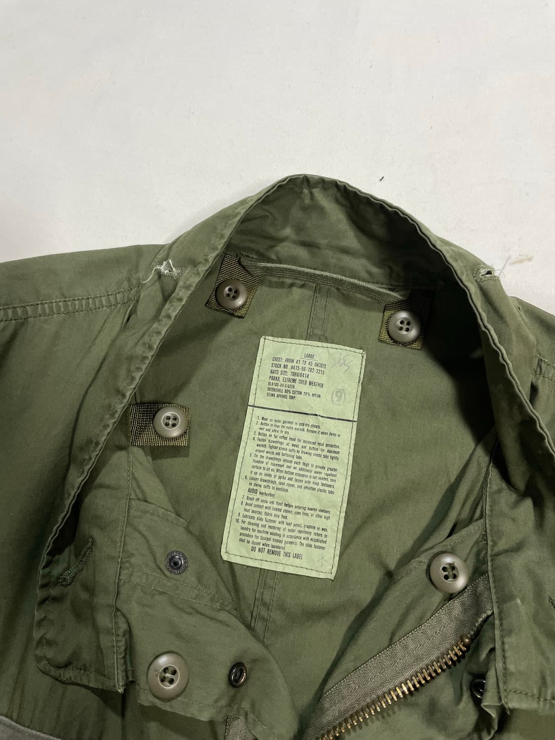 80‘s 미군 M65 피쉬테일 파카  상품이미지3
