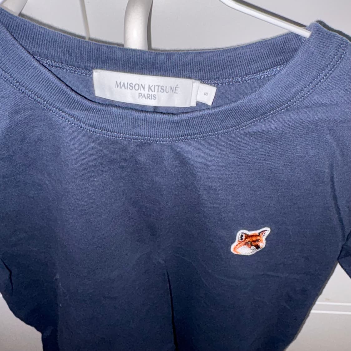메종키츠네 폭스 헤드 패치 반팔 네이비 상품이미지2